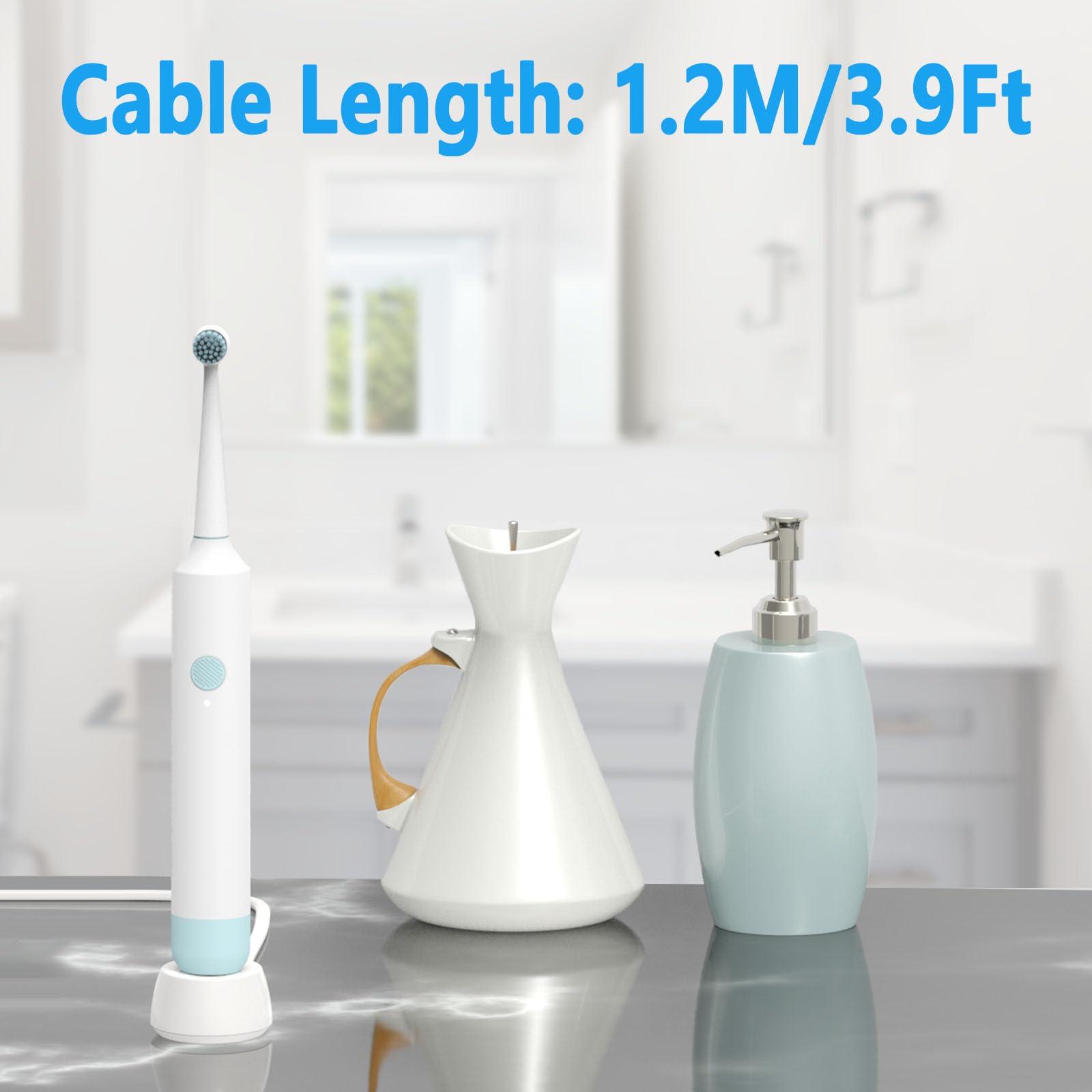 HOUTQPLE Oral B Charger for Electric Toothbrush Replacement Charger Base, Oral B Braun Charger for Oral B Pro 1000 2000 2500 3000 3709 3728 3757 5000 7000 7500/Genius/IO Series 3 4 5 6- Inductive Power Cord