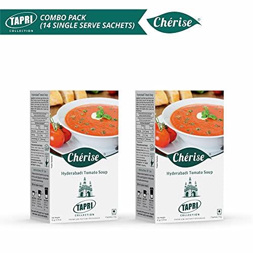 Cherise Cherise Tapri Premium Hyderabadi Tomato Soup Premix, 13 g x 7 Sachets (Pack of 2)