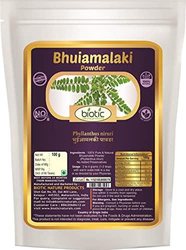 Biotic Biotic Bhumi Amla Powder (Phyllanthus Niruri) Bhoomi Amla Powder - Bhuiamlaki Powder - 100gm
