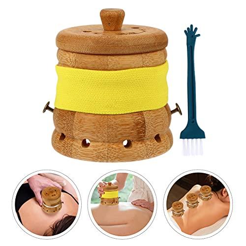 Artibetter ARTIBETTER Bamboo Moxibustion Box Moxa Burner Moxibustion Pot Healing Box Moxibustion Can Body Massager Moxibustion Instrument Menstrual Cramps Pain Relief