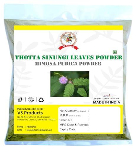 VS Products VS Products Thotta Sinungi Leaves Powder, 150g, Mimosa Pudica Powder, Mudatha Damara, Lajalu, Muttidare Muni, Thottavadi, Ajalikalika, Sleepy Plant Powder, (pack of 1 x 100g, pack of 1x 50g)