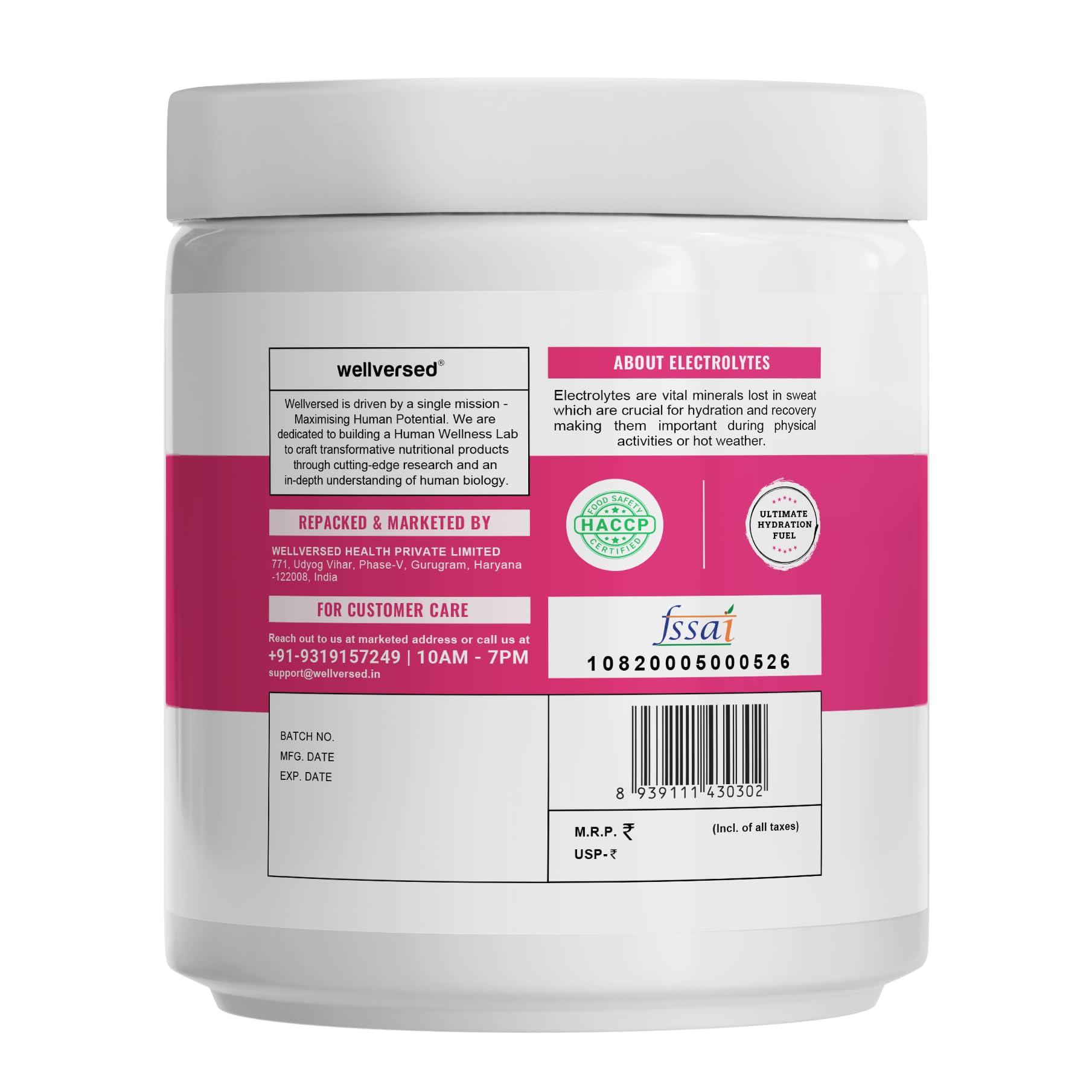 Wellcore Wellcore - Electrolytes (Miami Thunder, 2X200g) |Electrolyte Drink With 5 Vital Electrolytes: Na, Mg, Ca, K, PO4 | Sugar Free Electrolyte Powder | Fat Fuel Powered Keto Electrolyte