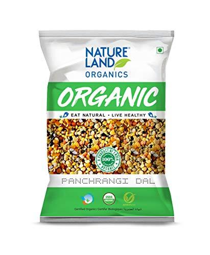 NATURELAND ORGANICS Natureland Organics Panchrangi Dal/Mix Dal Pouch, 1 kg + Natureland Organics Chana Dal Pouch, 1 kg