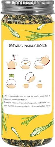 Orteas Orteas Lemon grass Tea Loose Leaves 50g | Lemongrass Tea | Lemon grass Tea Leaves | Lemongrass Green Tea Leaves | Lemon grass Herbal Tea | Refreshing Tea