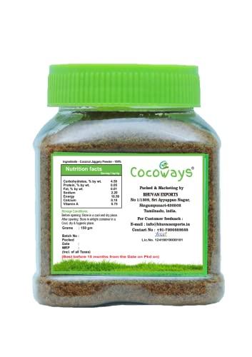COCOWAYS Cocoways Organic Coconut Jaggery Powder, (150 gm) Pet Bottle Pack of 1