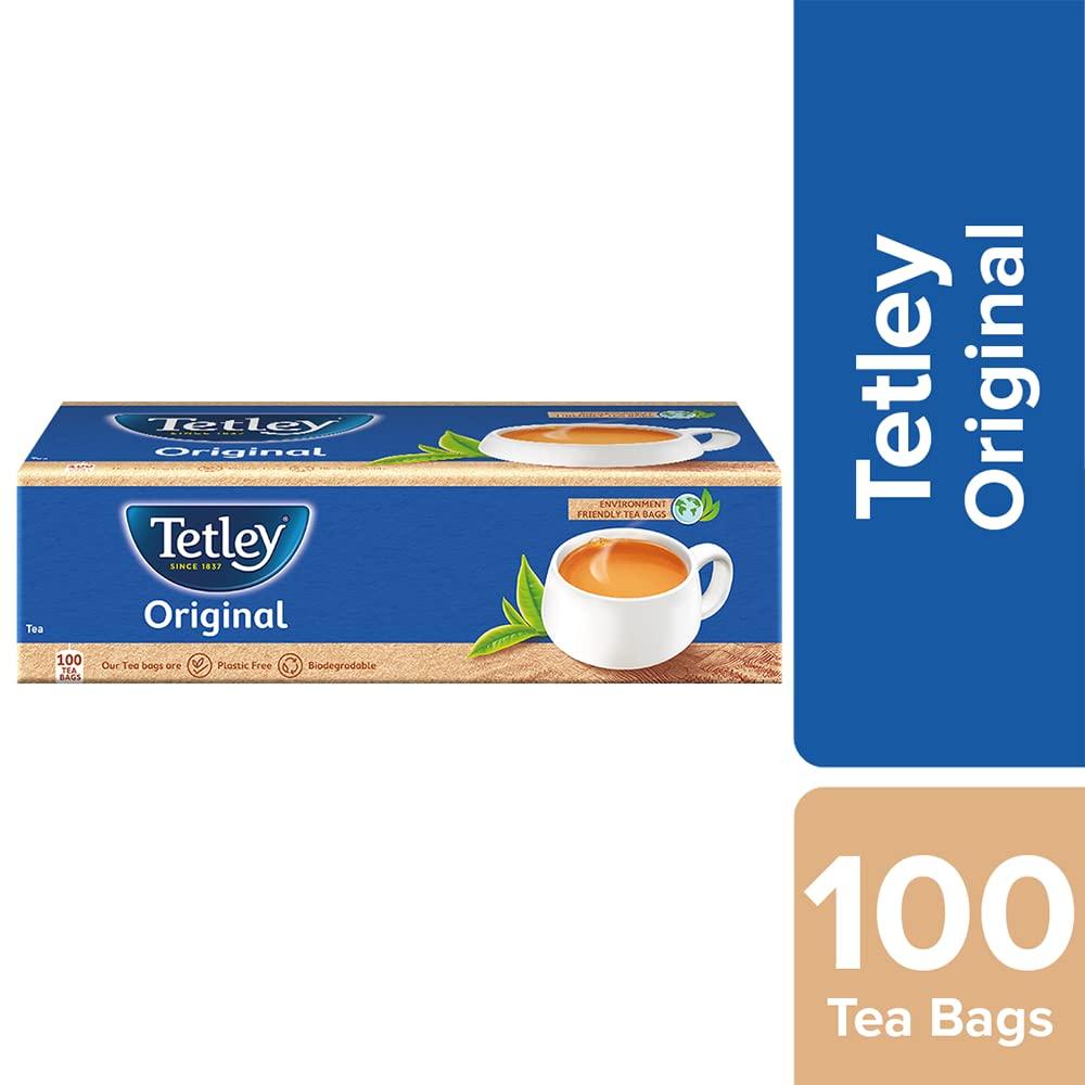 Tetley Tetley Green Tea immune with added Vitamin C, Classic, 100 Tea Bags & Tetley | Original | Rich Taste of Assam Tea |100 Tea Bags | 1.7g Each