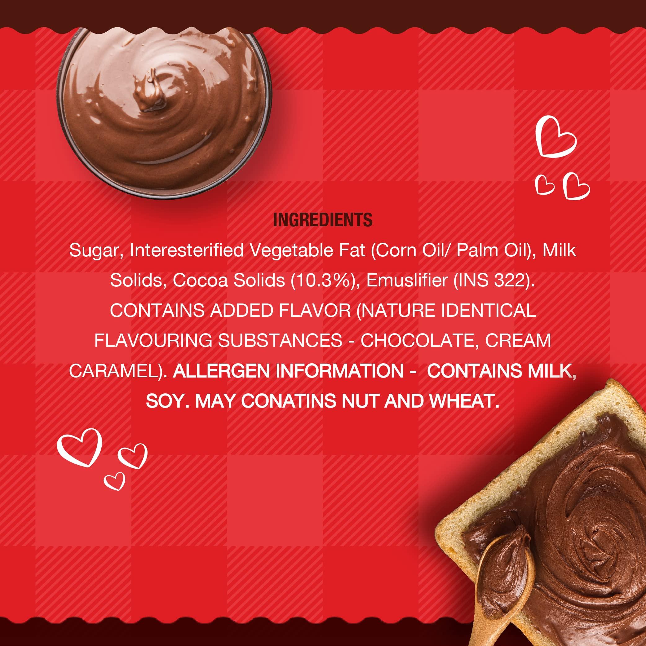 LuvIt. LuvIt. Choco Spread | Smooth & Delicious | Made with Cocoa | Best for Chocolate Bread, Cakes, Shakes, Dosa, Roti | Pack of 4-310g Each