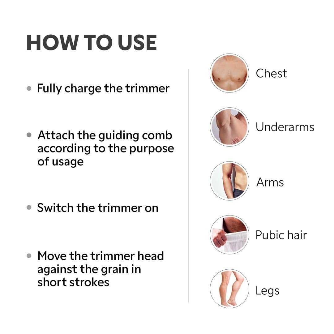 ZLADE Zlade Ballistic LITE PLUS Body Trimmer Men Manscaping, Private Part Shaving, Beard, Pubic Hair Groomer, Waterproof, Rechargeable, Fast Charging, Travel Lock- Color Black