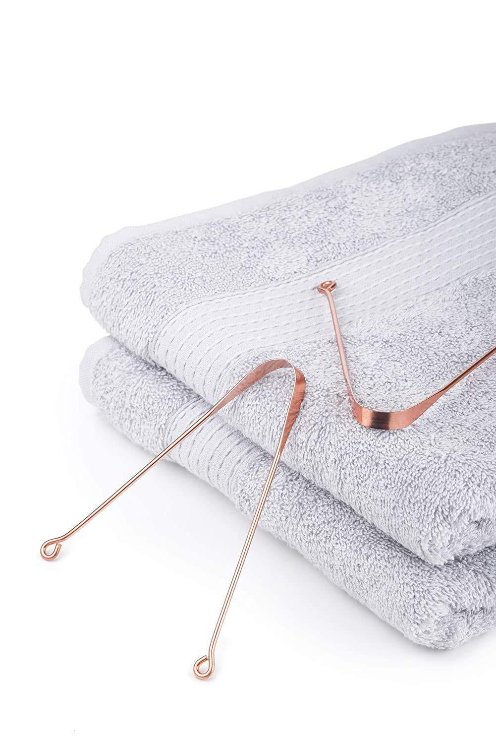 Daksh-e-store The Dirt All Natural Antimicrobial copper tongue cleaner - Plastic Free Pure Copper Tongue Cleaner | Flexible Dental Tongue Scraper to copper tongue cleaner for adults