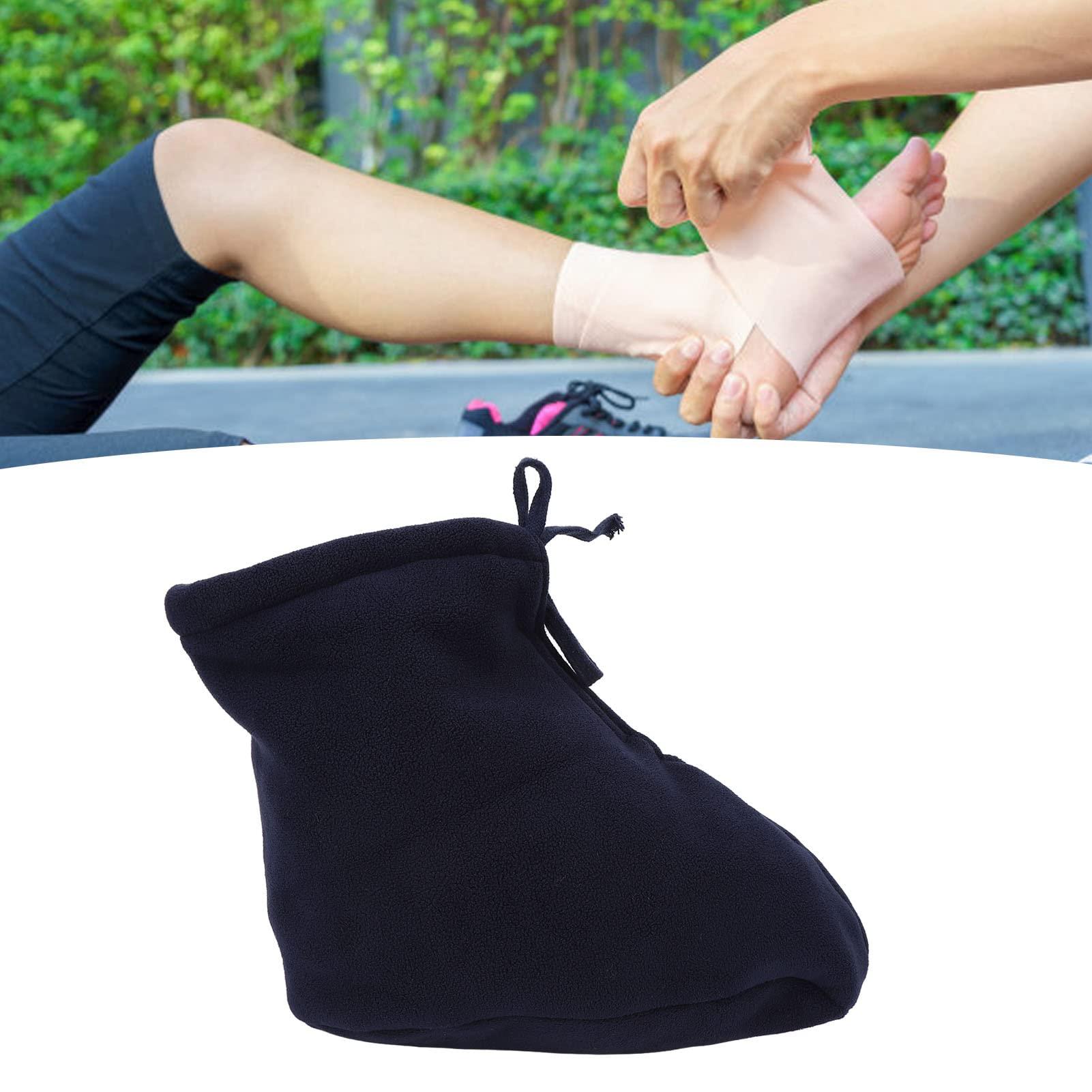 MXGZ Cast Foot Warm Sock, Breathable Thickened Padded Cast Toe Cover Sock Dark Blue for Fractures for Autumn (S)