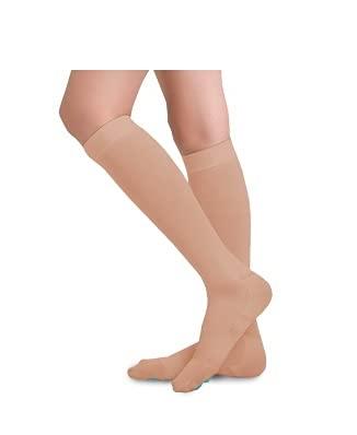 Medtex Medtex Maternity Compression Socks for expecting women, pregnant women for varicose veins,DVT,Helps to Reduces swelling and leg pain,Open toe,Beige (Nylon, XL)
