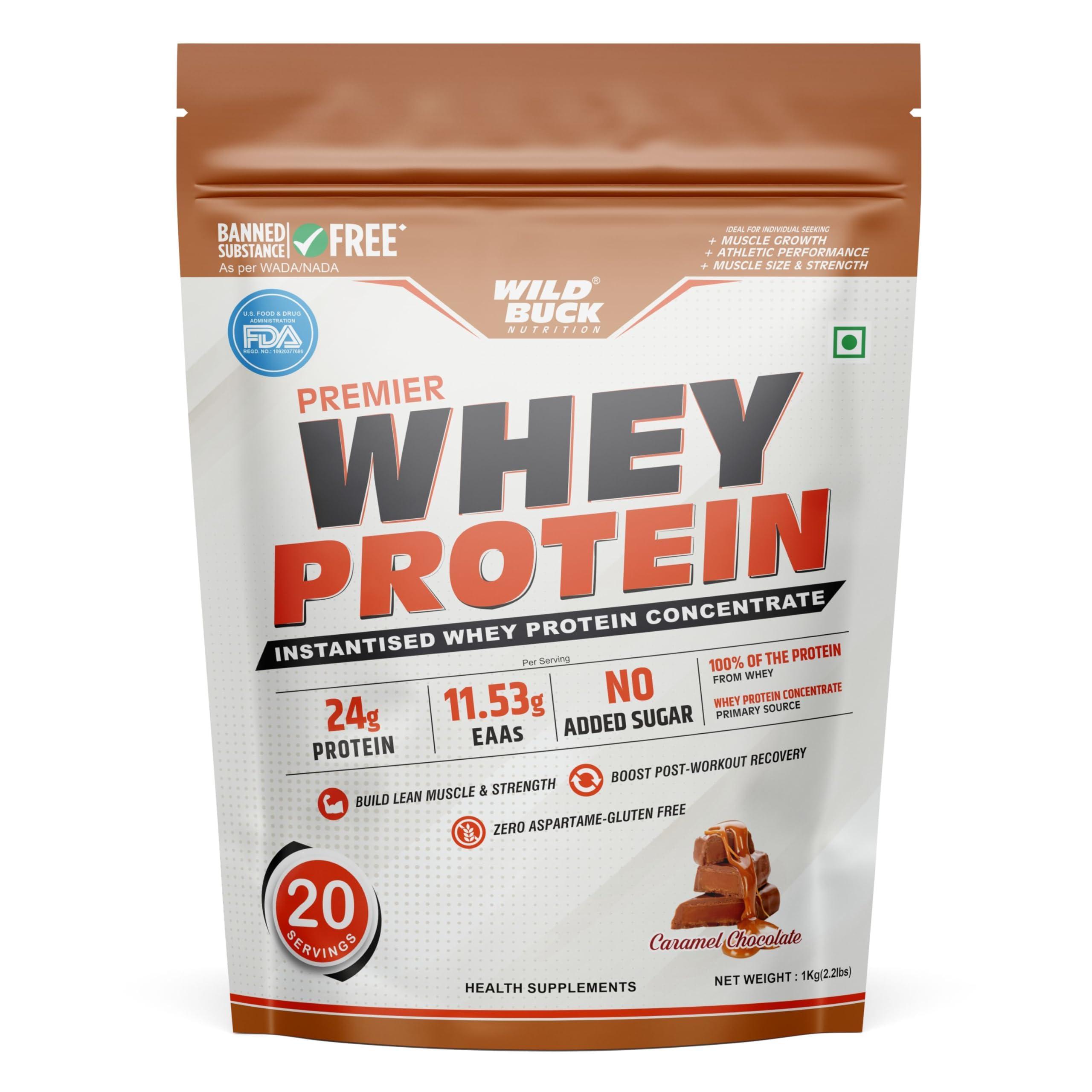 WILD BUCK WILD BUCK Hyper Charge Pre-X4 Hardcore Pre-Workout Supplement Powder with Creatine Monohydrate, Arginine AAKG, Beta-Alanine, Caffeinated Punch -For Men & Women [40 Serv, Green Apple] + Wild Buck Whey 100% Whey Protein - 24g Protein Isolate & Concentr