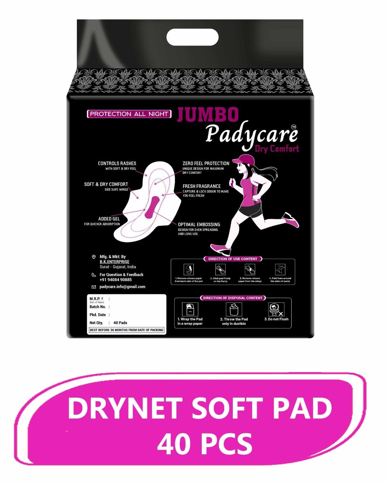 Padycare Padycare maxi care Sanitary Napkin Regular Pad 40 Pads Day & Night Protection-XXXL (120)