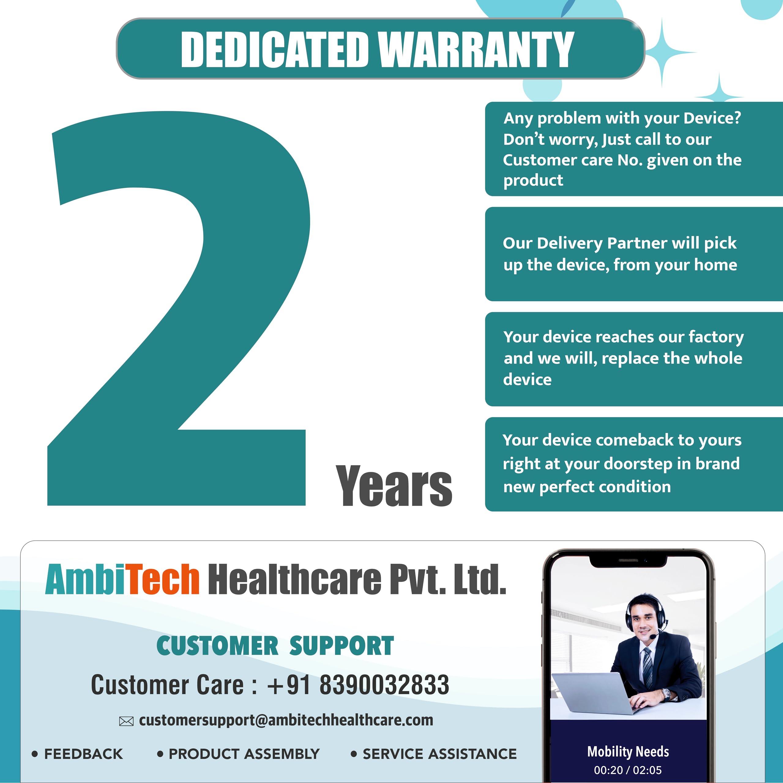 AMBITECH AmbiTech Easy NC 12 Nebulizer Machine With 2 Year Replacement Warranty For Adults & Kids
