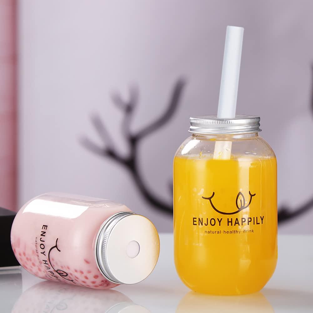 ALINK ALINK Reusable Clear Silicone Boba Straws, 4-Pack Extra Wide Smoothie Straws for Bubble Tea/ Shakes/ Tapioca Pearls with Cleaning Brush and Carrying Case