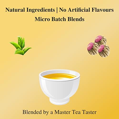 SAN-CHA SAN-CHA Tea Boutique, Dragon Lily Blooming Tea, Flowering Tea, Ornamental Tea, Hand Woven, Osmanthus & Lily Flower Tea, Blooming Tea Flower, Green Tea, 190 Gram