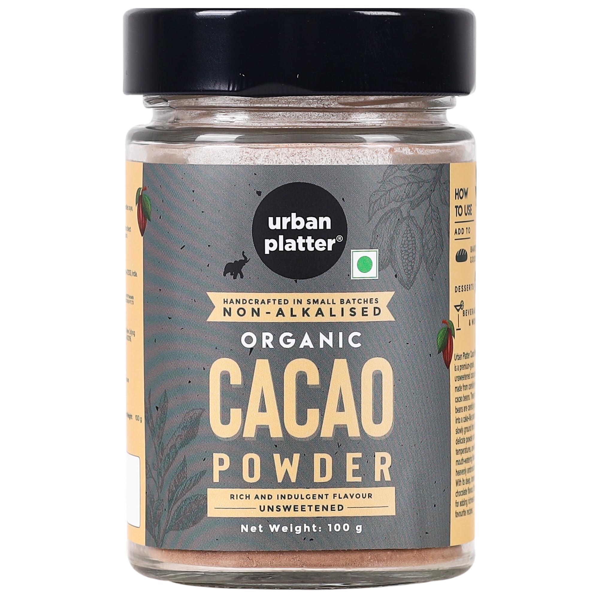 urban platter Urban Platter Non-Alkalized Organic Cacao Powder, 100g