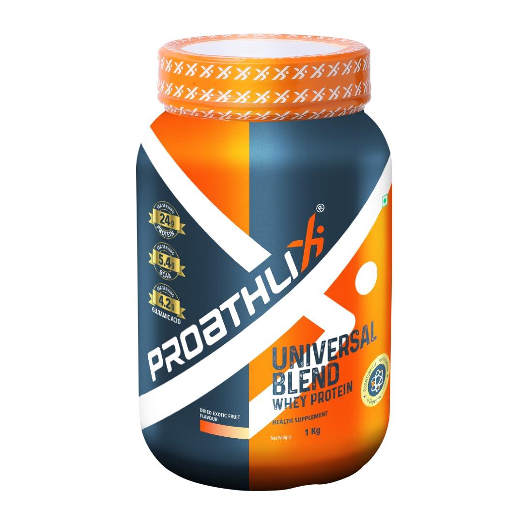 Proathlix Proathlix Universal Blend Whey Protein (1 Kg,Dried Exotic Fruit) for Muscle Growth and Recovery