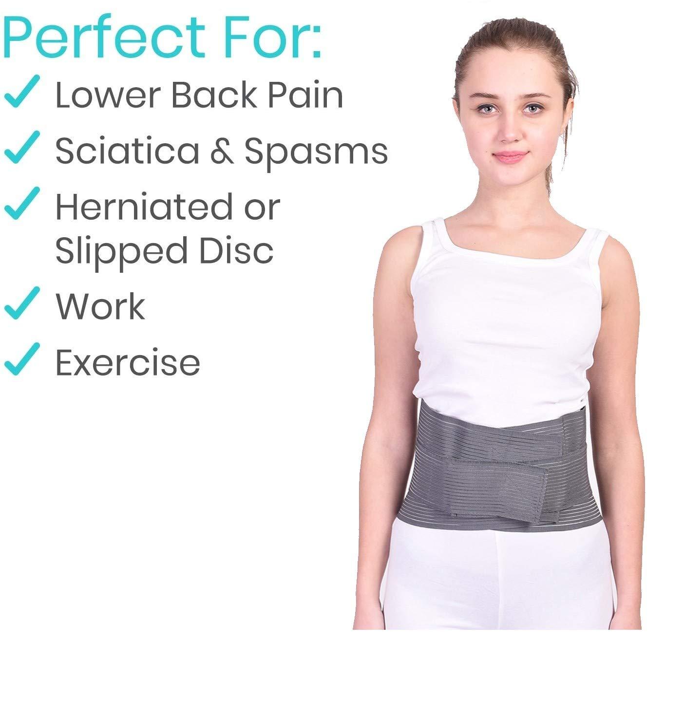 ADA ADA Premium Lumbar Support Belt/Lower Back Brace Support/Lumbar Sacro Belt for Back Support and Enhance Back Posture For Men & Women (X-Large)