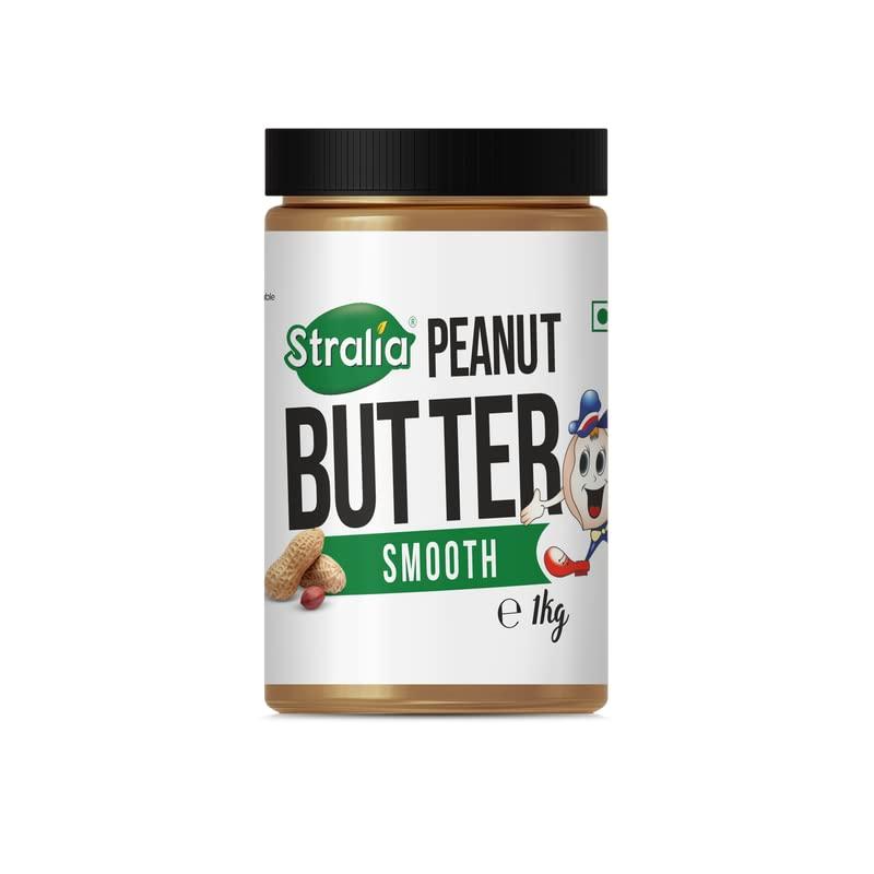 STRALIA STRALIA Classic Smooth Peanut Butter | Made by the Best Peanut Butter Expert | Never Dry Never Oily and Silky | Loaded with Plant Based Protein & Nutrition. (1 KG)