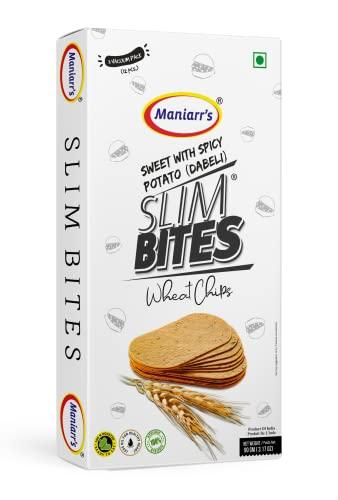Maniarr's Maniarrs Dabeli flavor slim bite wheat chips made with Natural Ingredient, Healthy snacks, High in protein, Zero preservatives & Diet Friendly, Vacuum pack ready to eat khakhra - Pack of 3 (3x90 gm)