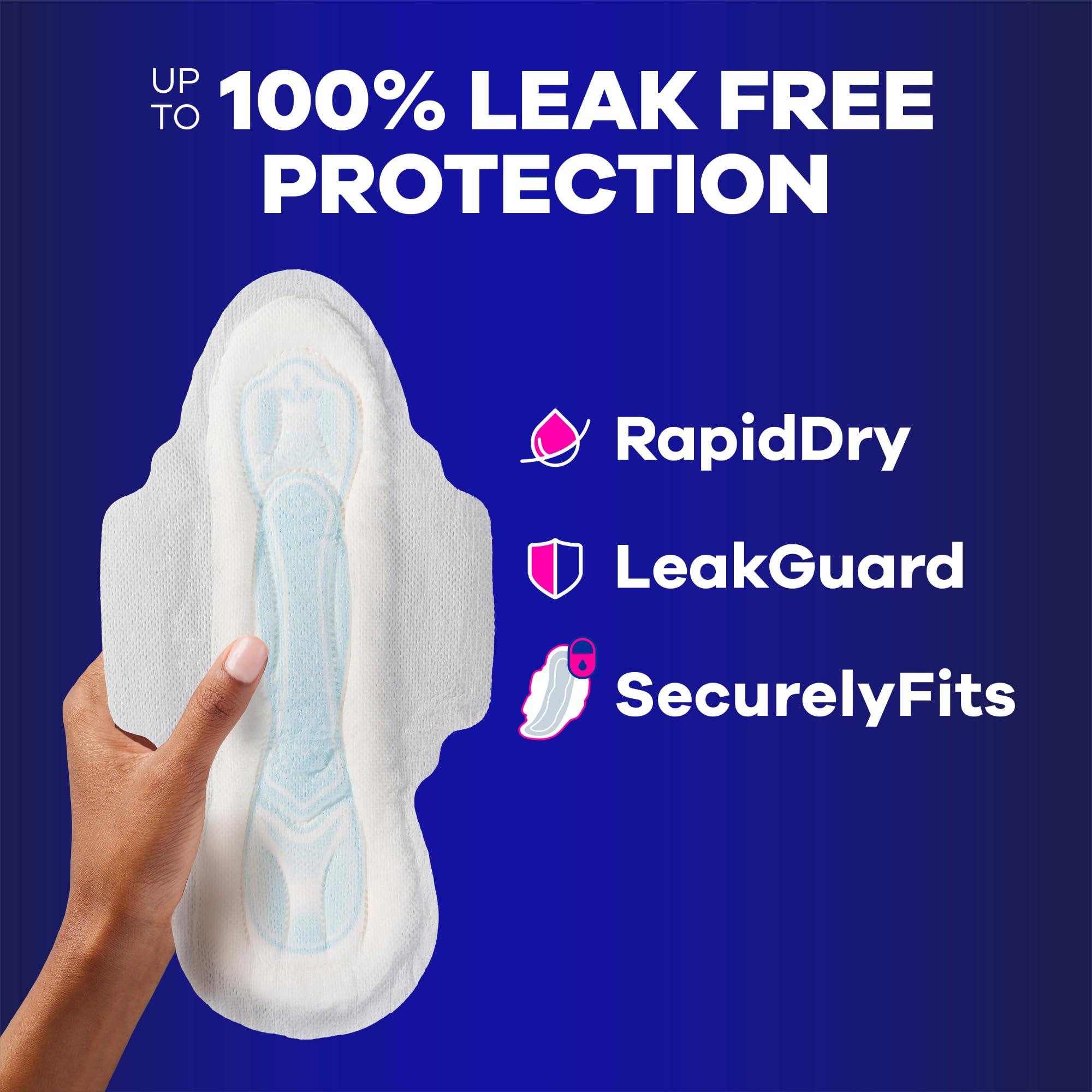 Always Always Maxi Pads Overnight W/Flexi-Wings Unscented, 33 Count