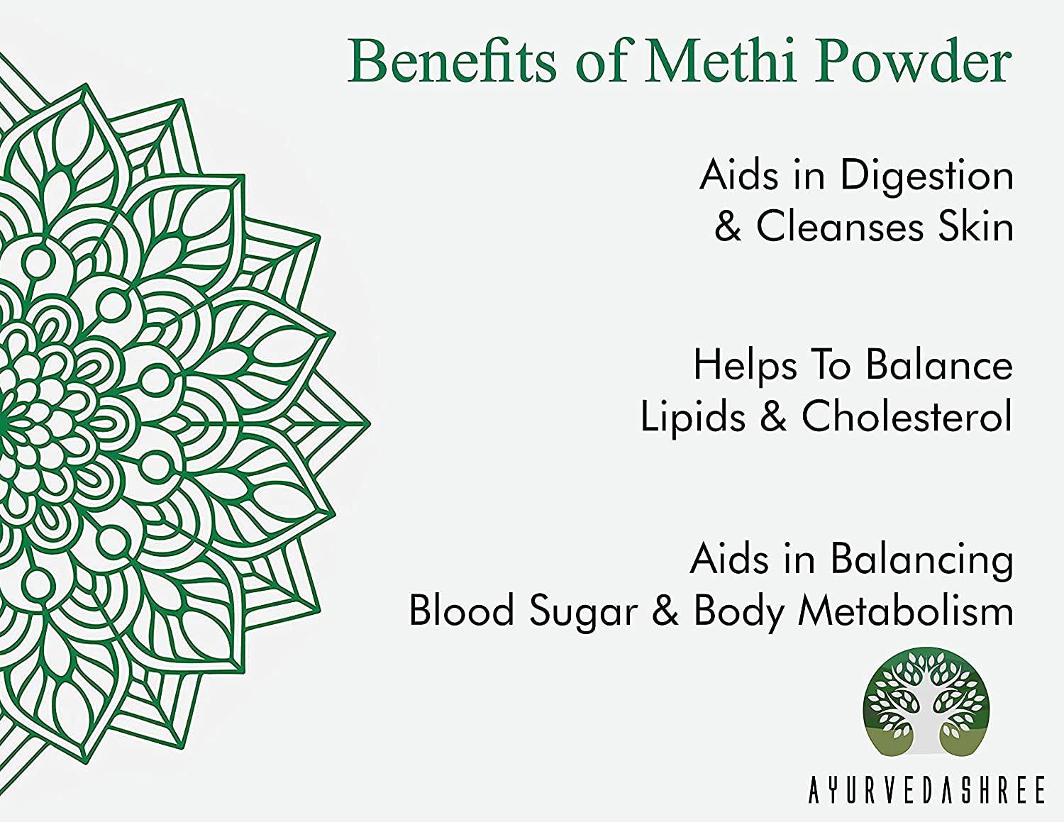 AYURVEDASHREE AYURVEDASHREE Fenugreek Seeds Powder 100 Gm I Trigonella foenum-graecum Sd. | Methi Powder | Spice Indian Cuisine | Hair Care | Improves Digestion