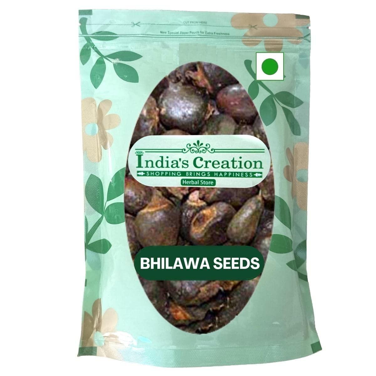 India's Creation Jodhpur Bhilawa-Semecarpus Anacardium-Raw Herbs-Bilava-Bhilava-Bilawa-Jadi Booti-Single Herbs (100 Gram)