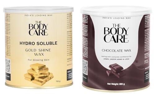 BODYCARE The Body Care Chocolate Wax - 600g & Gold Shine Wax - 700g | Combo Pack | Rich and Radiant Hair Removal