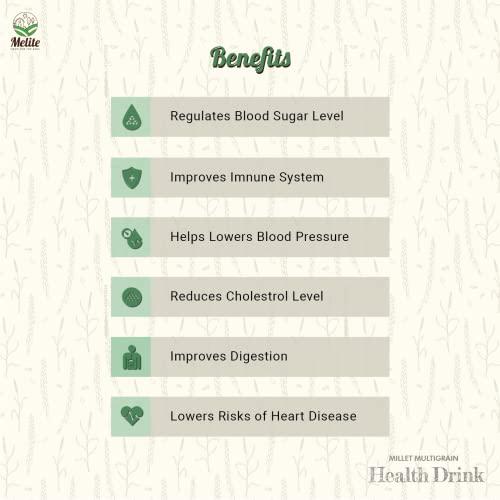 Melite Melite - A Millet Based Multigrain Health Drink containing 30 Natural Sprouted and Roasted Ingredients
