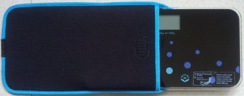 NEWLINE NY NewlineNY Travel Protection Sleeve for 700 Series Mini Bathroom Scale, NY-MSS101-BBL Black with Blue Edges (Case only, No Scale)