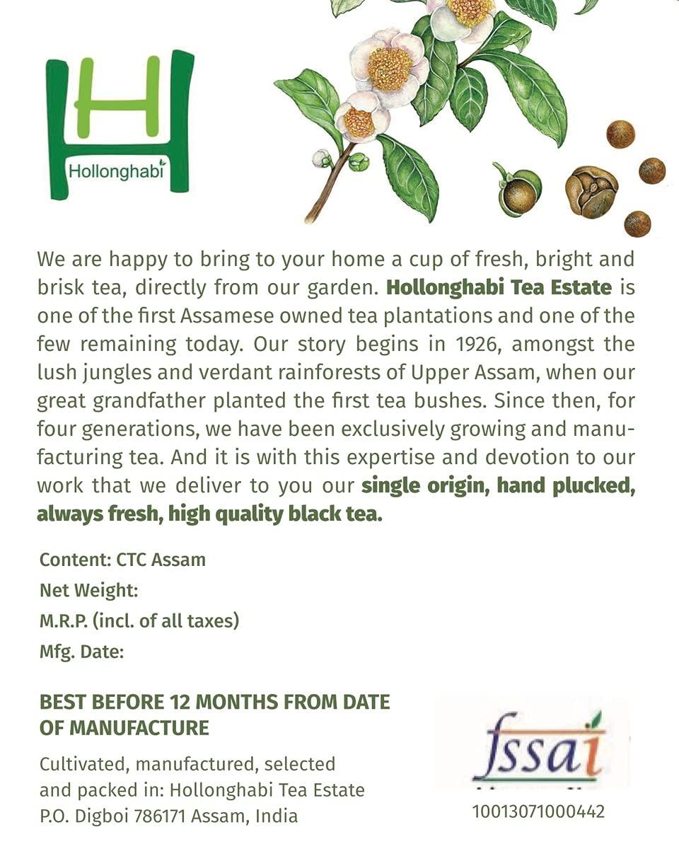 Hollonghabi Hollonghabi Single Origin Hand Plucked Assam Tea (500 gm) Shipped Within 48 hours from plucking.