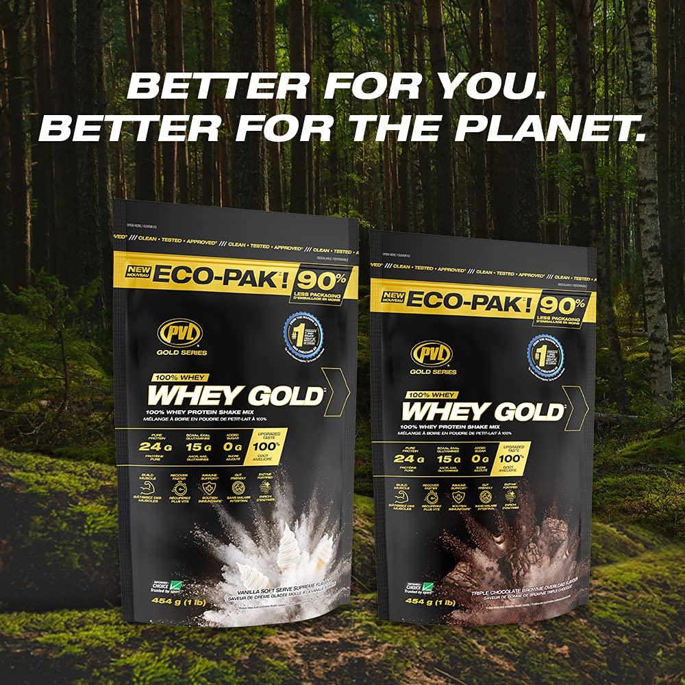 PVL PVL Gold Series Whey Gold Protein Powder Triple Chocolate Brownie Overloaded (1 Lbs)