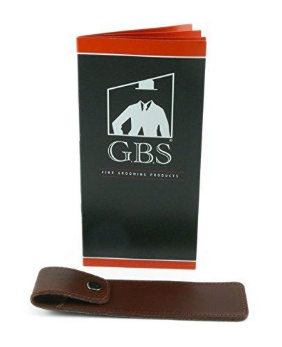 GBS Leather Straight Razor Case -- Brown Leather with Snap Button