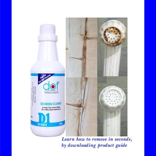 DOT Homecare Products DOT Bathroom DESCALER 400ml, Tiles Cleaner, Remove Heavy Salt Stains, Hard Water Marks, Lime Scale, Calcium, Soap Scum, Mold, Rust And Fungus, Walls & Floor - ZERO FUMES, & SMELL