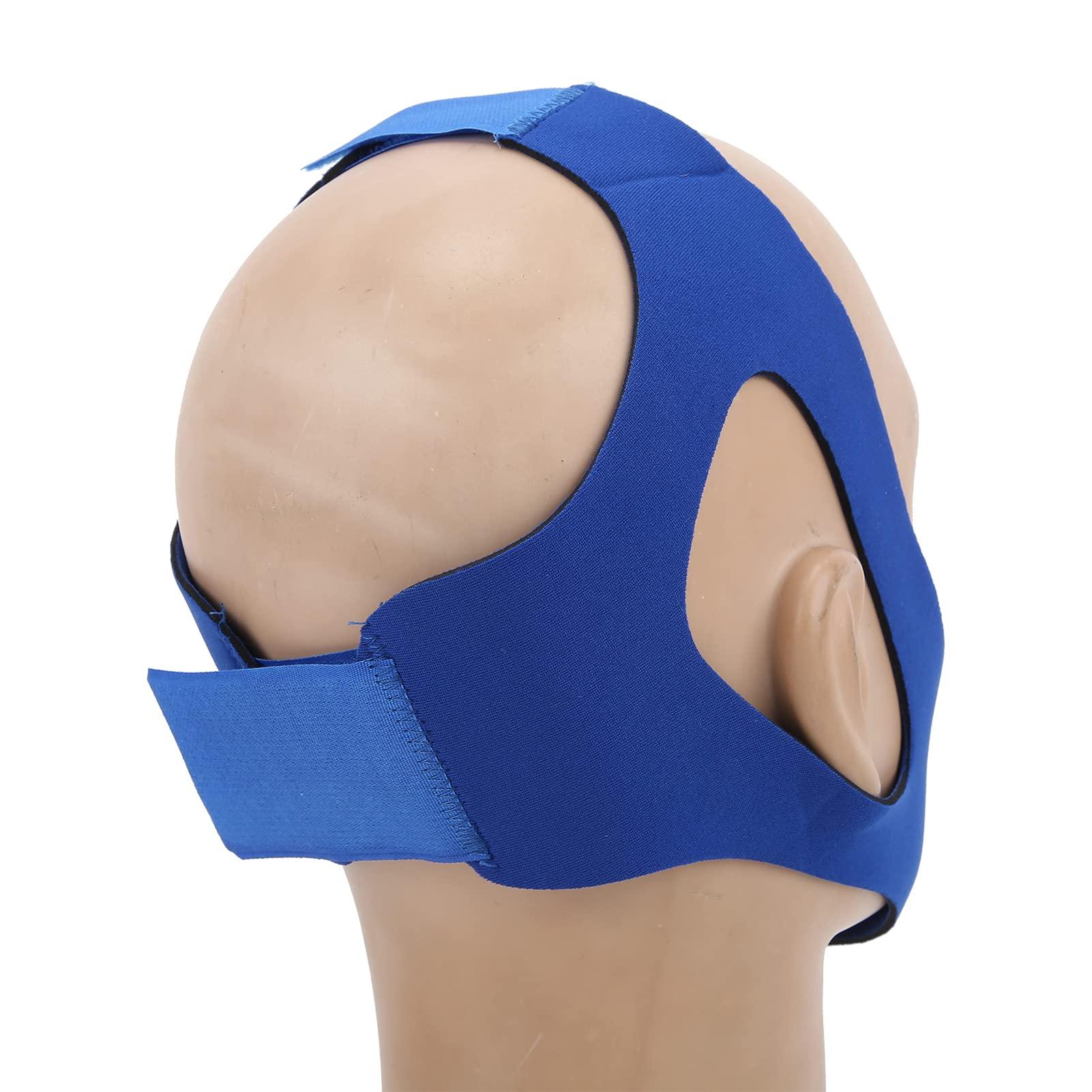 Folanda CPAP Chin Strap, Anti Snore Chin Strap, Adjustable Snoring Solution/Sleep Aid for Men and Women, Stopper Chin Straps for Snoring, Anti Snoring Devices, Stop Snoring, More Nose Breathing (Blue)