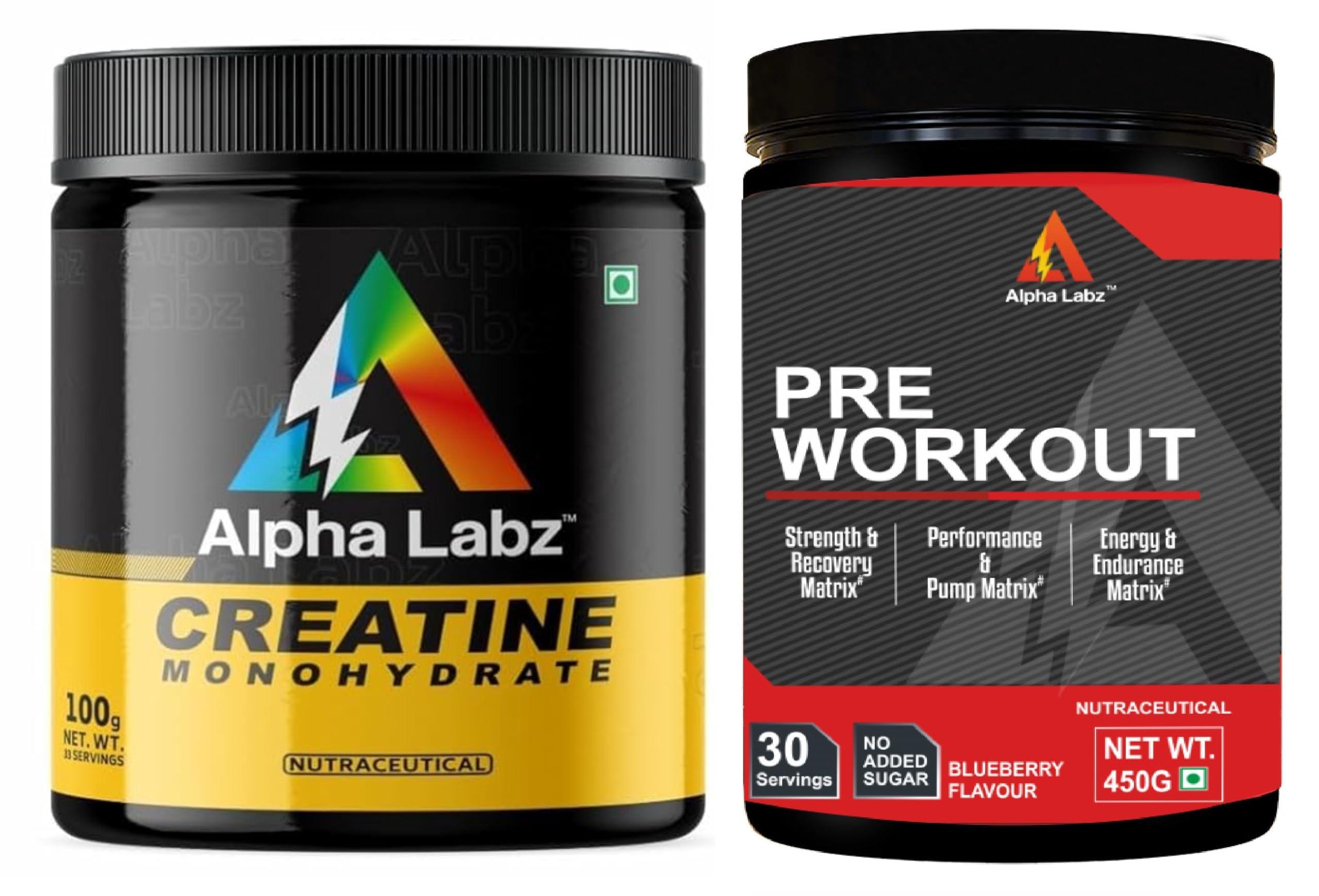 Alpha Labz Alpha Labz Extreme Pre-Workout Supplement with Beta-Alanine, Creatine, L-Citrulline, L-Arginine For Performance | Lean Muscles Building | Strength | Mental Focus | Energy Boost | Explosive & Powerful Pumps | Next Generation Preworkout Formulation & C