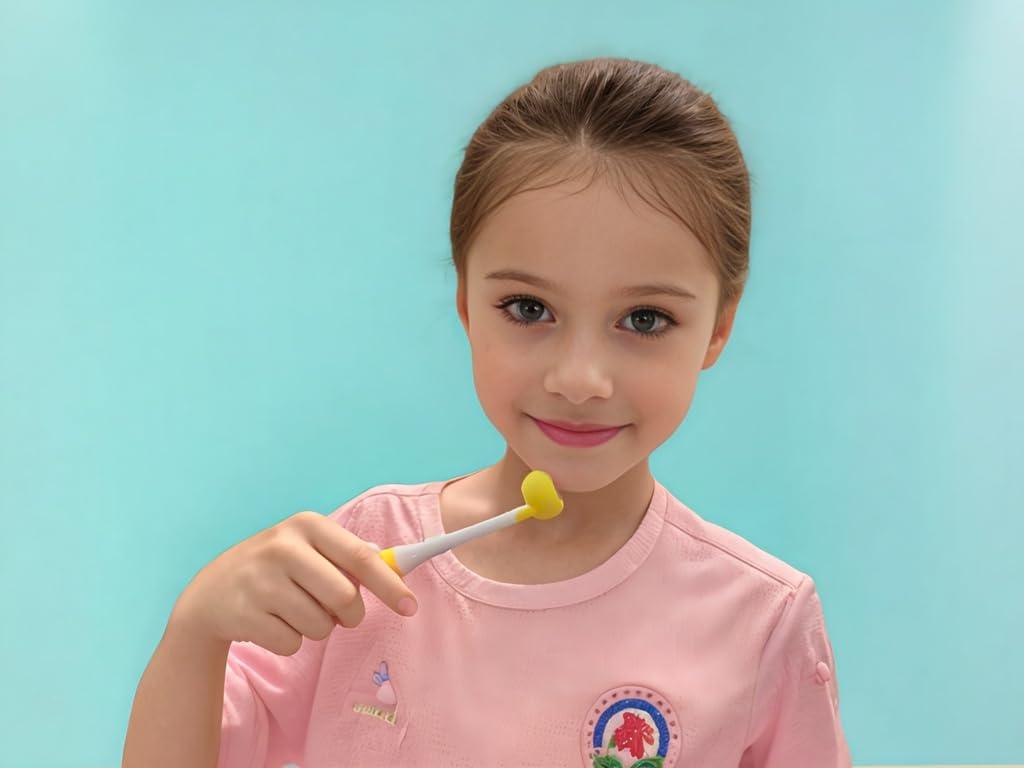 FOREVIVE FOREVIVE 2 Pieces 3 Sided Toddler Toothbrush, Three Bristles for Kids Toothbrush, Autism Soft Bristles Toothbrush,Soft and Gentle for Complete Tooth and Gum Care(C1Blue+Yellow Kids)