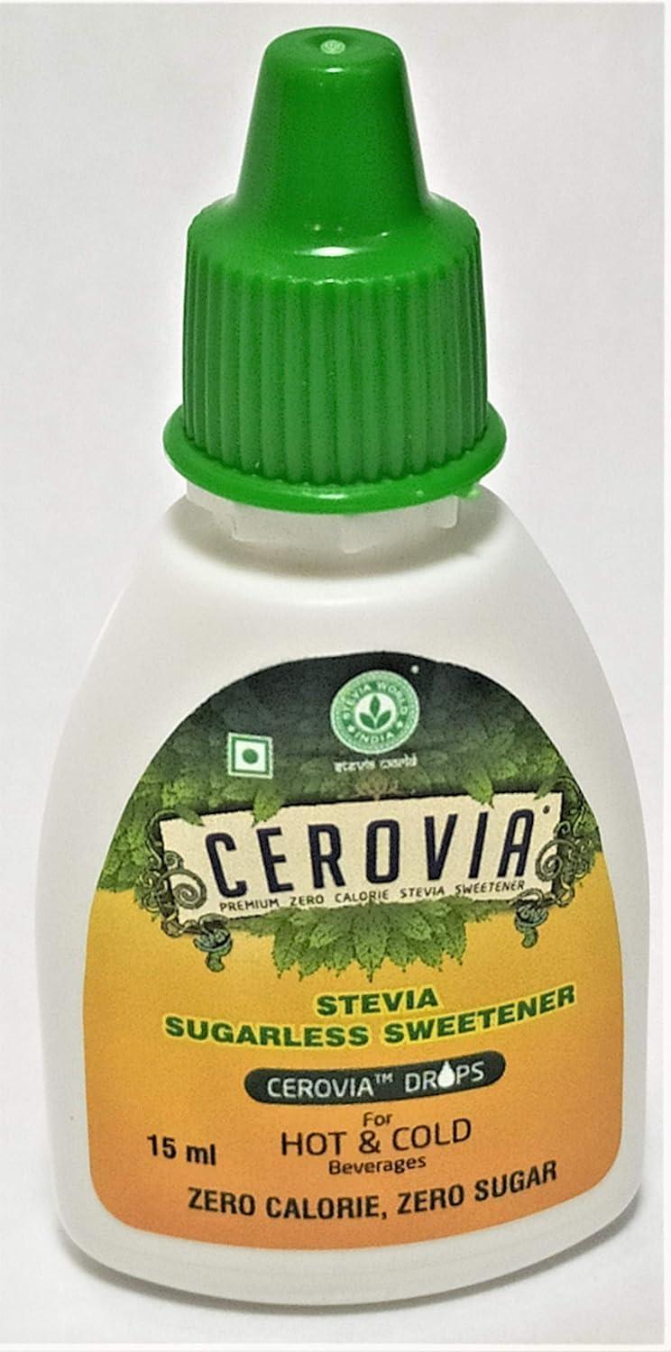 CEROVIA CEROVIA Stevia Liquid, Sugar Substitute, Zero Calories, Sugar Free Stevia Liquid Drops (15ml- 300 Servings)