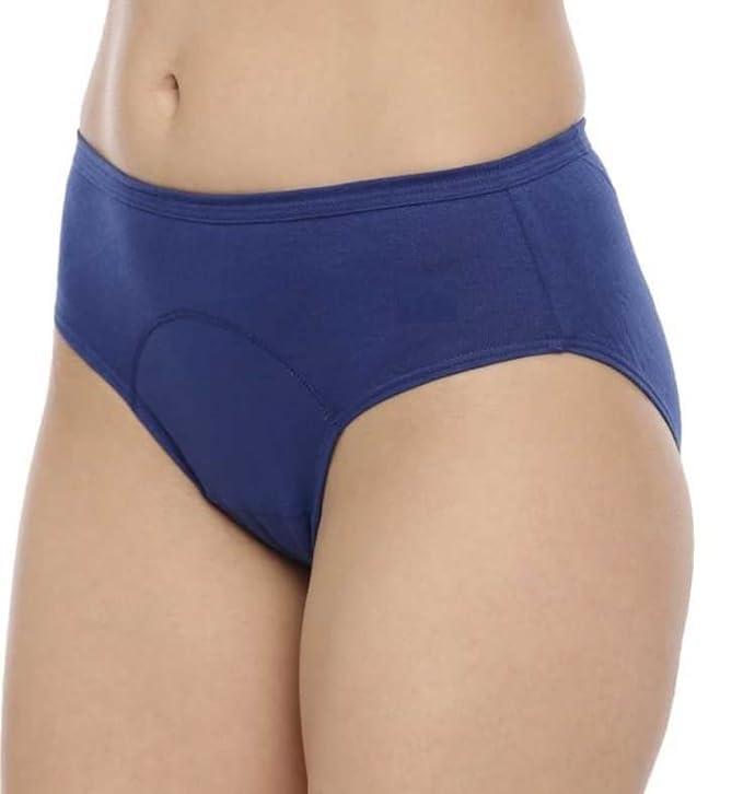 Wemyc Period Panties for Women Leak Proof, with Inbuild Pad, Reusable, Odor & Stain Free for Medium Flow I Colour Royal Blue (XL)
