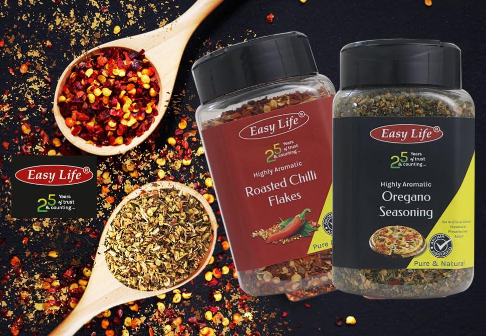Easy Life Easy Life Oregano Seasoning 450g I Ideal Blend I Mix of Herb and Spice with Chili Flakes for Pizza Pasta I Versatile Chefs Choice I Spices and Herbs I Contains Garlic Powder