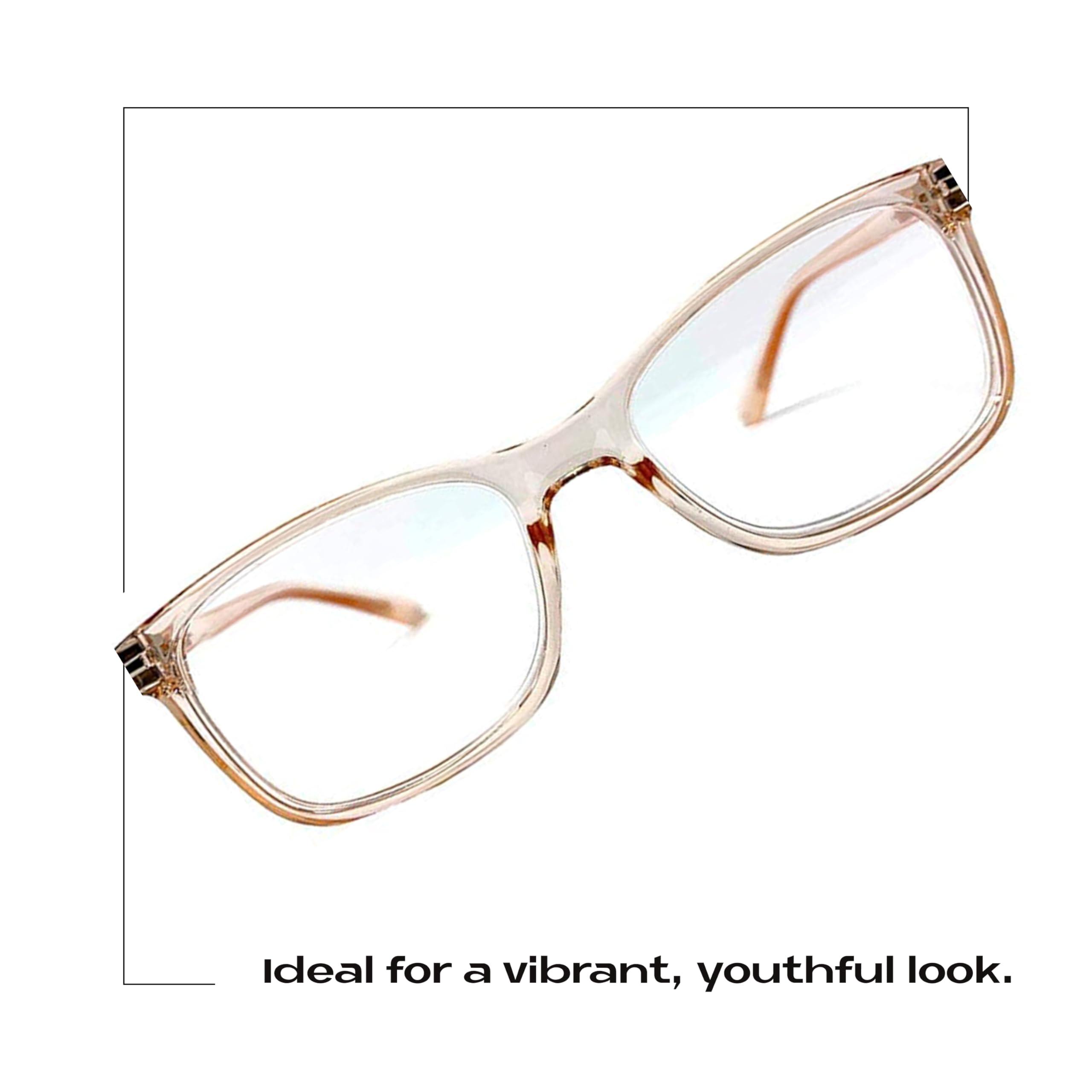 Readerest Readerest Blue Light Blocking Reading Glasses, UV Protection and Anti-Reflective Lenses, Spring Hinge Computer Reading Glasses, Modern (Peach, 1.00 Magnification)