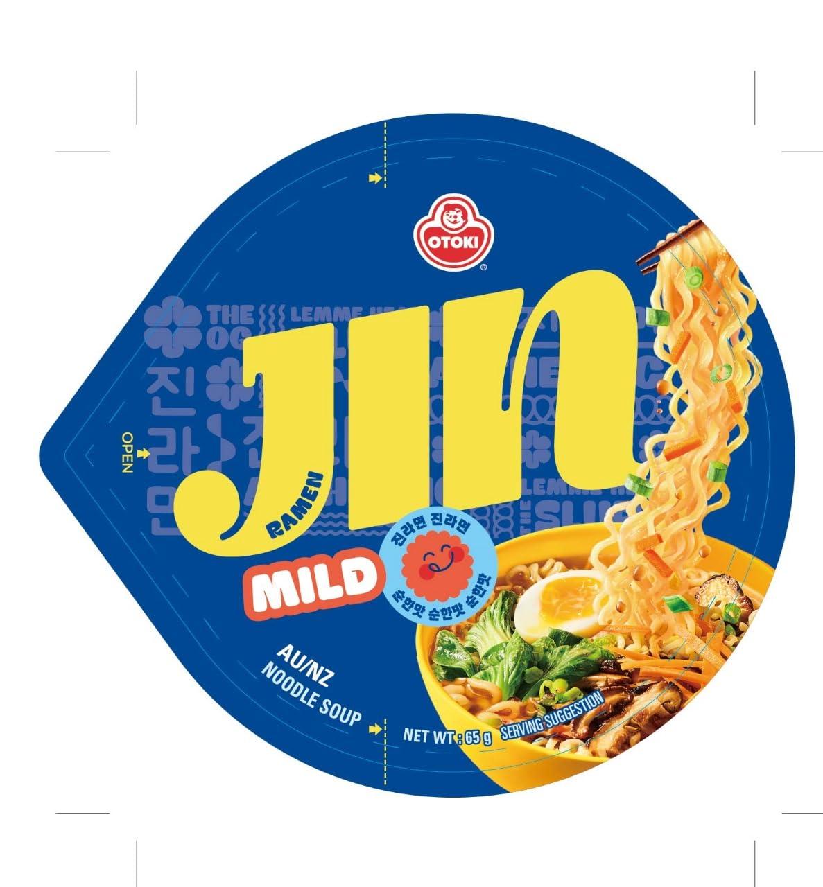Ottogi Ottogi Jin Ramen Korean Style Instant Noodles Mild Flavor Cup Noodles, (65Gm) Pack Of 6, The Product Of Korea