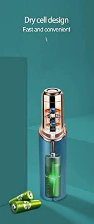 Cleanfly Cleanfly Hair Removal for Women, Painless Premium Eyebrow Trimmer USB Rechargeable Conture Hair Remover and Exfoliation Device for Face and Body with Built-in LED Light Lipstick Style (Green)