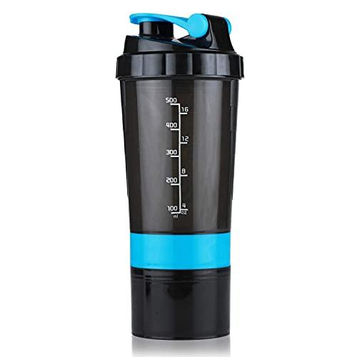 AV Brands AV Brands Spider Protein Shaker Bottle | Gym | Water Bottle with 2 Storage Compartment | BPA Free| 500ml (Blue)