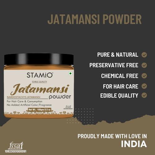STAMIO STAMIO Jatamansi Powder 100 gm | Spikenard | Nardostachys Jatamasi | Digestive Health | In Jar 3.53 oz