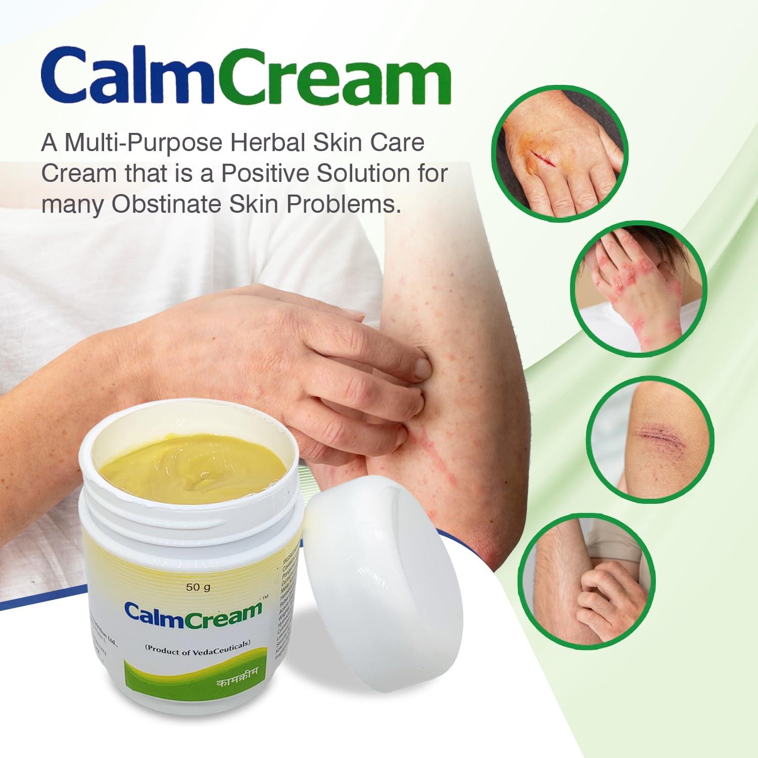 ebnl Ebnl Ayurvedic Calm Cream 50gm | Healing Ointment for Bruises, Burns, Sores, Ulcers, Skin Cracks, Scars, Rashes, Redness, Fungal Infections, Eczema Relief | Injury Scar | Surgery Scar | Scar Removal Cream | Keloid Remover | Safe for Infants & Babies