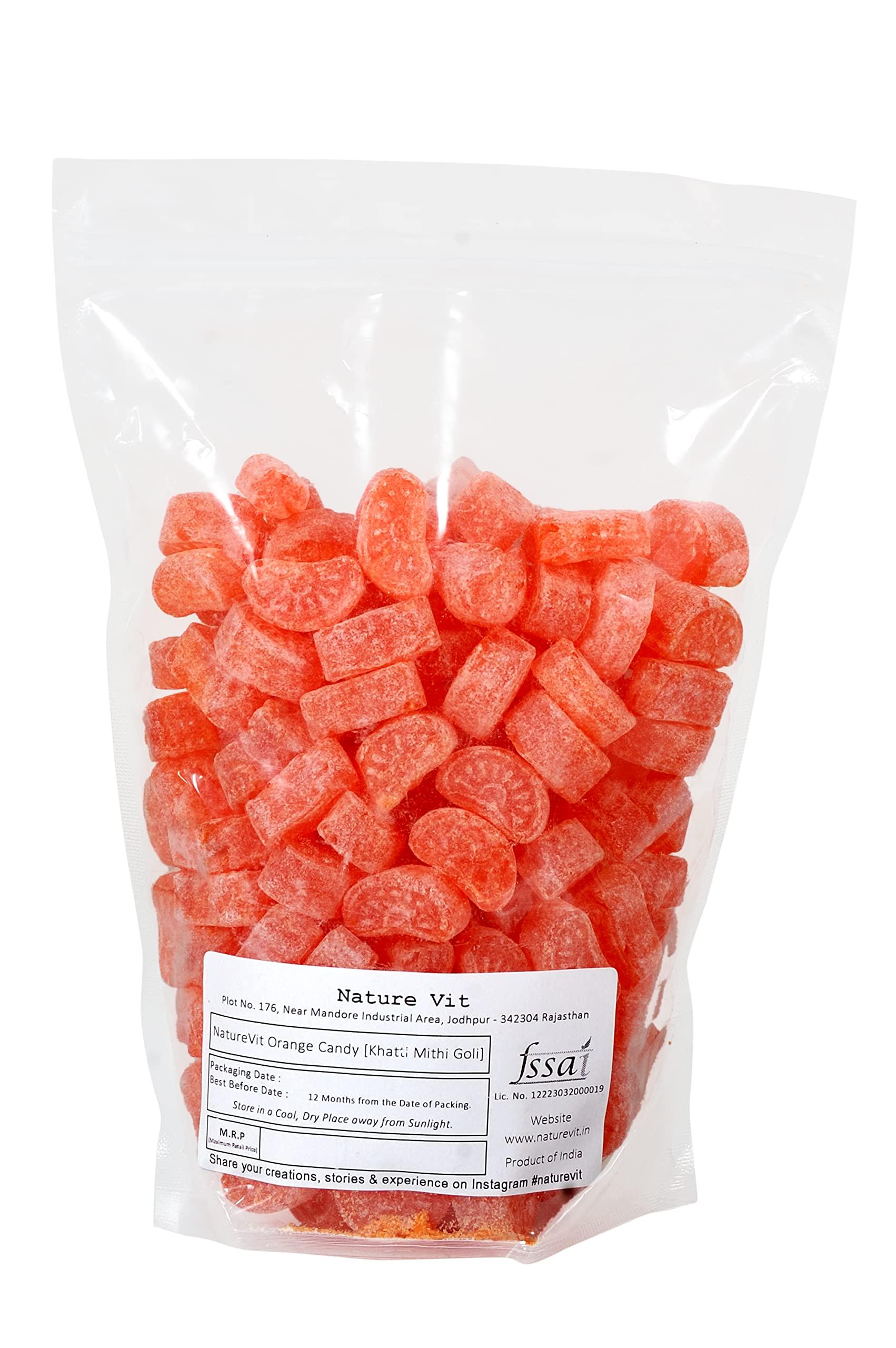 Nature Vit NatureVit Orange Candy, 400g [Khatti Mithi Narangi Goli]