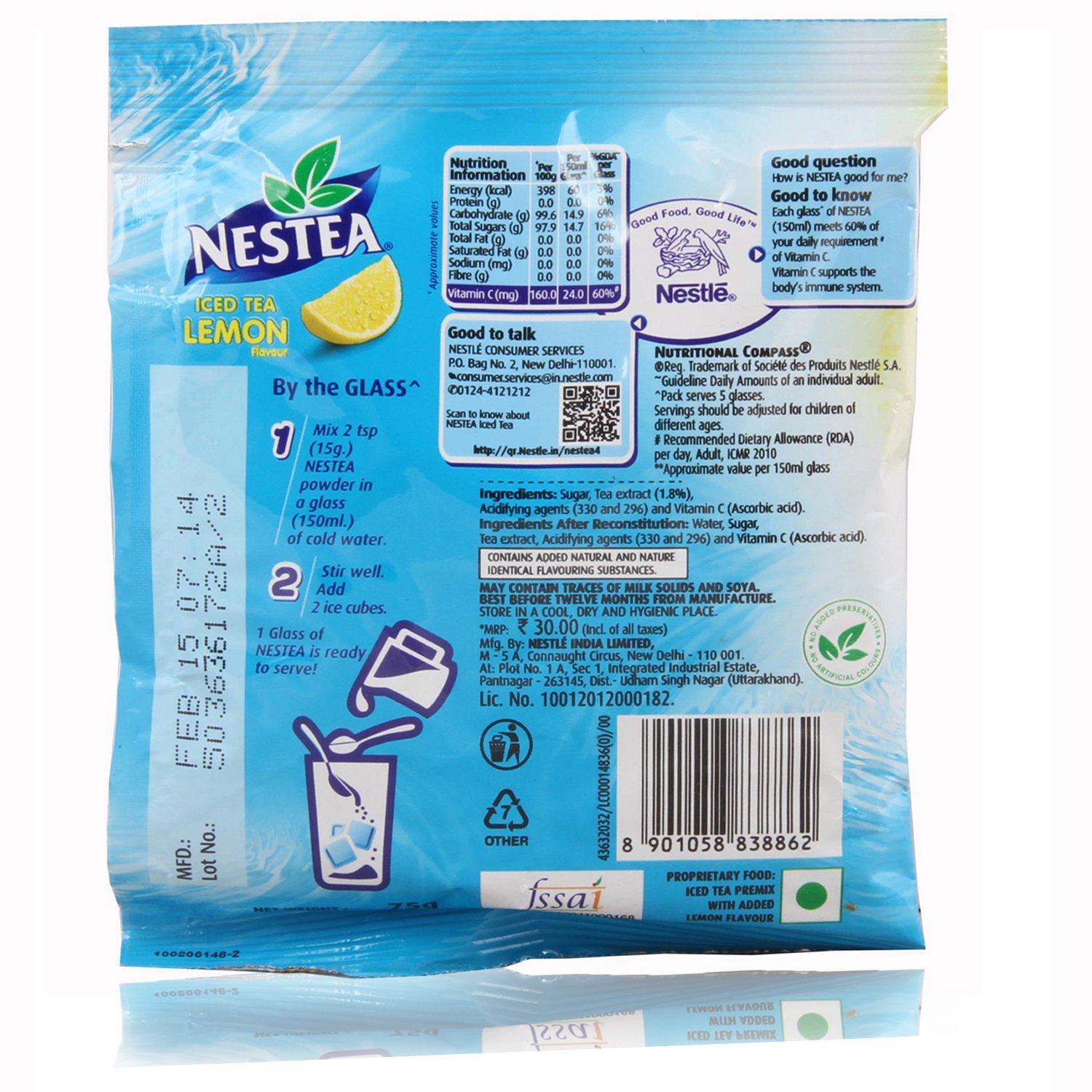 Nestea Nestea Iced Tea - Lemon, 75 Gram Pouch, Green Tea