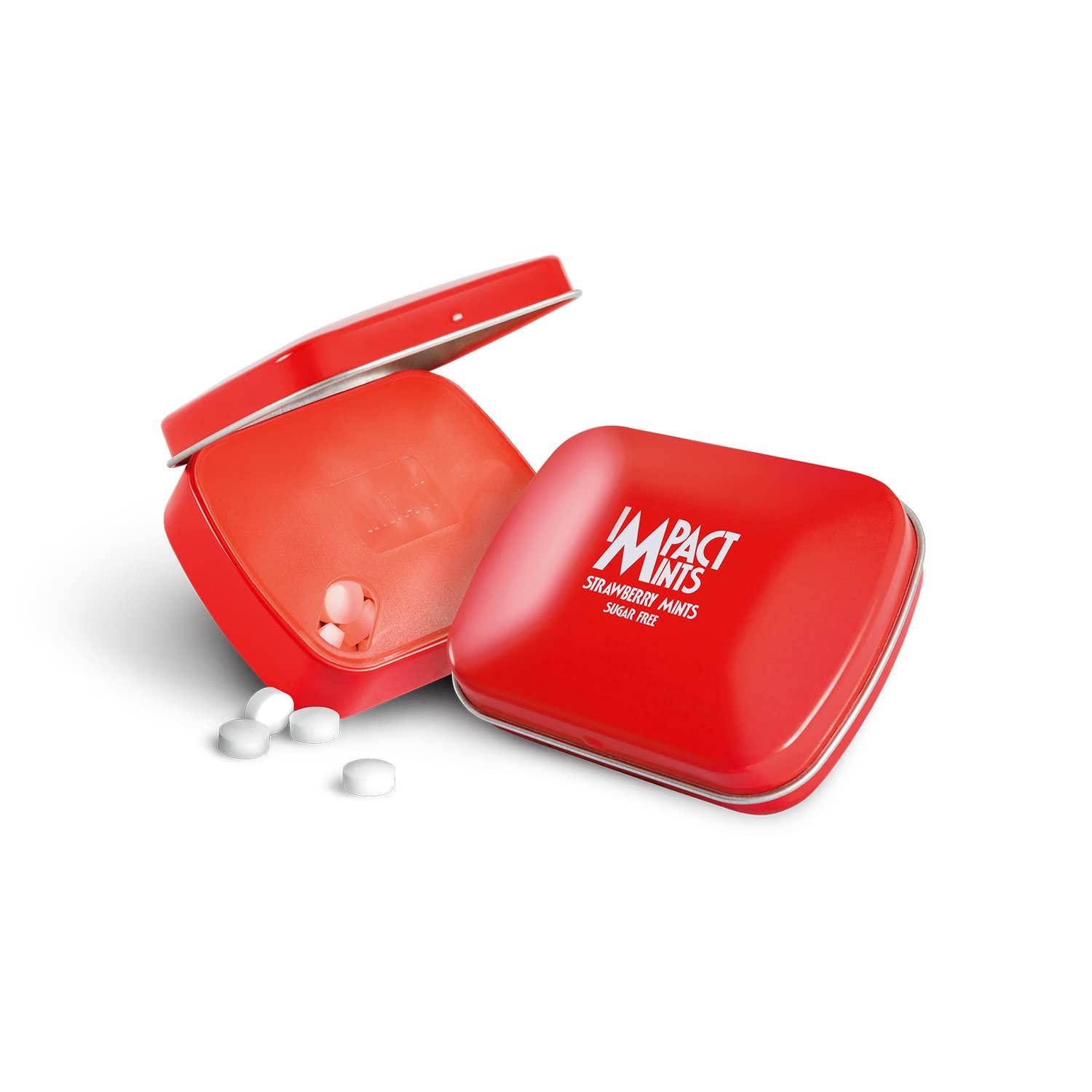 Impact Products Impact Mints Sugar Free Mints Strawberry 14g - Pack of 3, 42 g